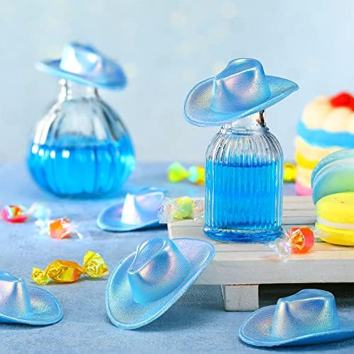 Sotiff Neon Blue Mini Cowboy Hat Party Decoration