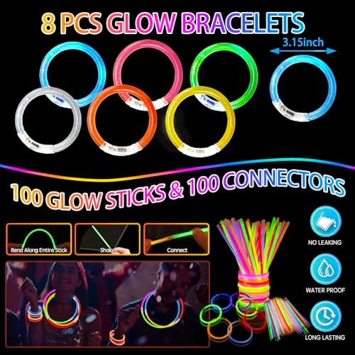 170PCS Glow in the Dark Party Supplies Set