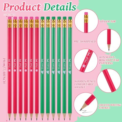 Tenceur 36 Pcs Wizard Themed Wooden Pencils
