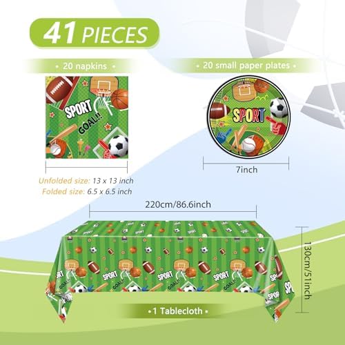 41Pcs Sports Themed Birthday Party Decorations Set