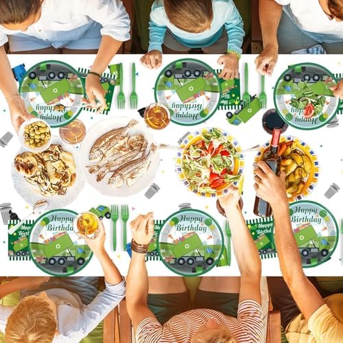 Garbage Truck Birthday Party Tableware Set for 20 Guests