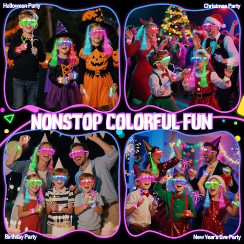 73PCS Glow in the Dark Party Supplies Set for Kids and Adults