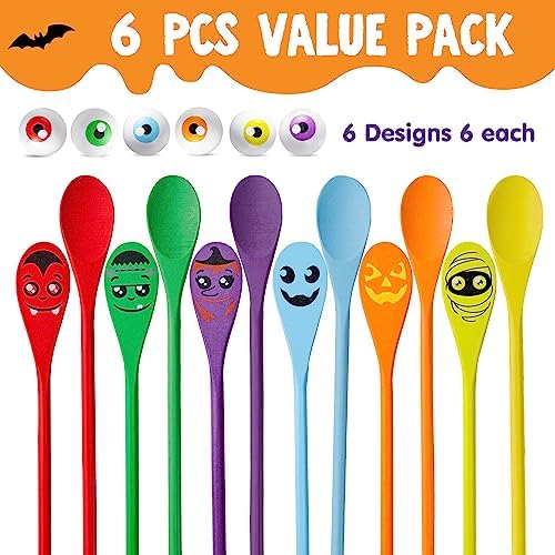 JOYIN Halloween Egg and Spoon Race Game Set