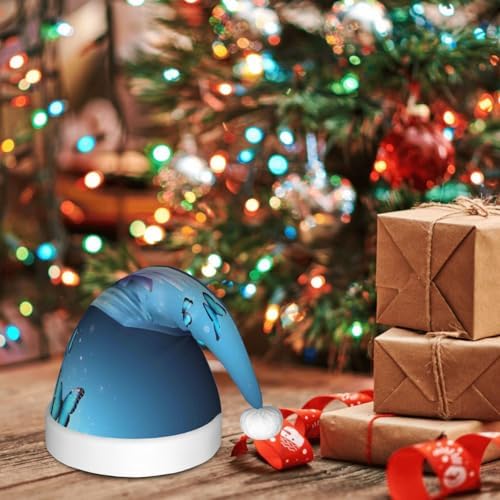 Butterflies and Water Lily Santa Hat for Kids