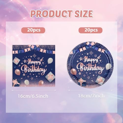 40PCS Happy Birthday Tableware Set for Boys and Girls