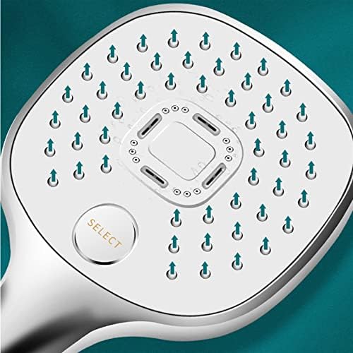 High Pressure Chrome Showerhead with Hose Bracket and Water-Saving Features