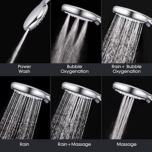 High Pressure Handheld Showerhead with 6 Spray Settings and 49ft Hose