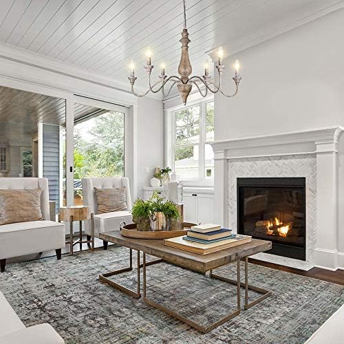 6 Light French Country Chandelier Dining Room Farmhouse