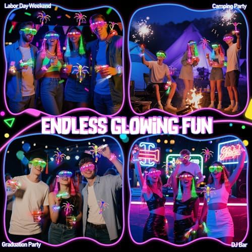 73PCS Glow in the Dark Party Supplies Set for Kids and Adults
