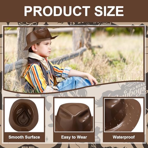 Xtinmee 12 Piece Plastic Cowboy Hats Party Pack