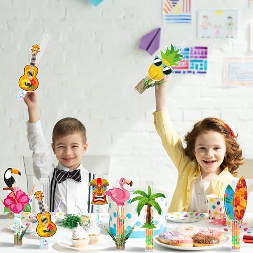Cinrobiye 24 Pcs Tropical Party Favor Kit