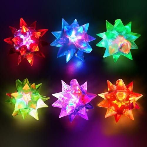 HONLYNE 48pcs Flasing Crystal Star Necklaces