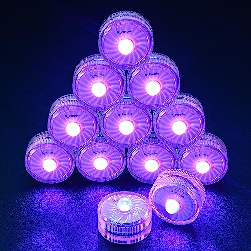 Purple Submersible LED Lights 12 Pack