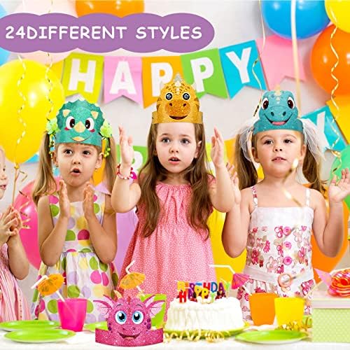 48 Pcs Dinosaur Party Hats Kids Birthday Decor