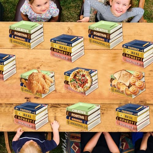 50PCS Book Themed Disposable Plates for Party and Birthday