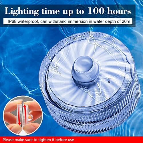HL 12pcs Battery Powered Submersible LED Lights Pink