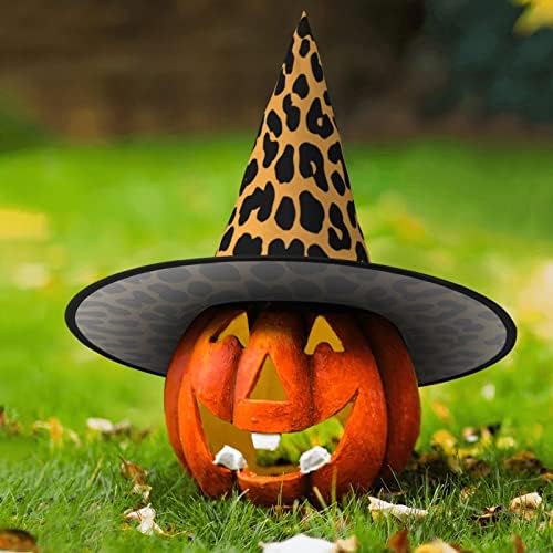 Leopard Print Witch Hat for Halloween and Carnival Events