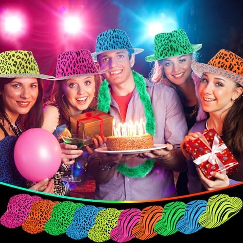 JaGely 60 Pack Halloween Neon Party Supplies