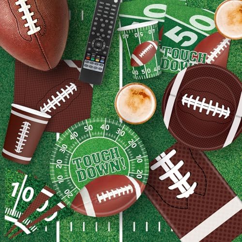 99 Pcs Football Party Supplies Set for 24 Guests