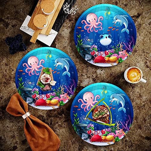 40Pcs Under the Sea Birthday Party Plates with Marine Animals