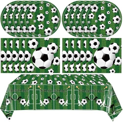 Soccer Party Tableware Set - Serves 20