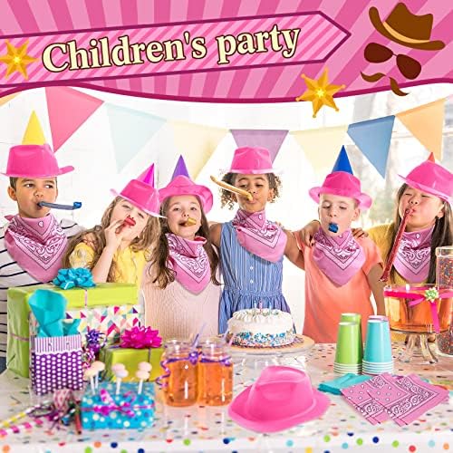 Haysandy 6 Piece Cowgirl Hat and Bandana Set