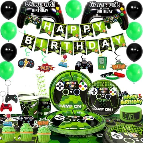 Gaming Birthday Party Supplies Set for 16 Guests