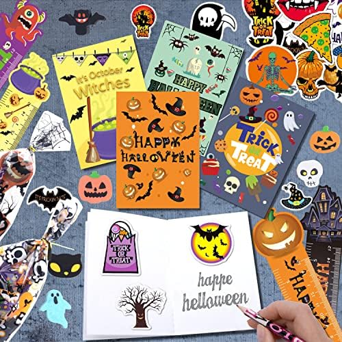 200PCS Halloween Party Favors for Kids Stationery Set