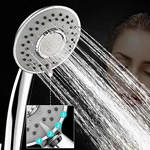 Handheld Shower Head High Pressure 4 Spray Settings Massage Spa Detachable