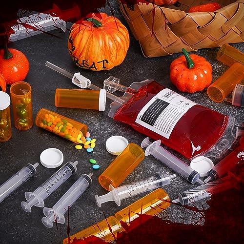 74Pcs Halloween Blood Bags Reusable Drink Pouches