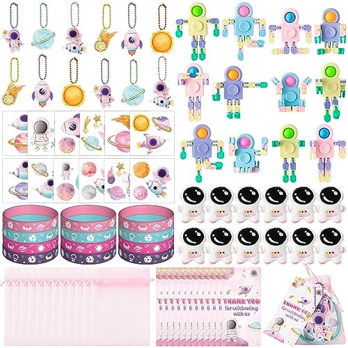 Pink Outer Space Party Favor Pack 84 Pieces