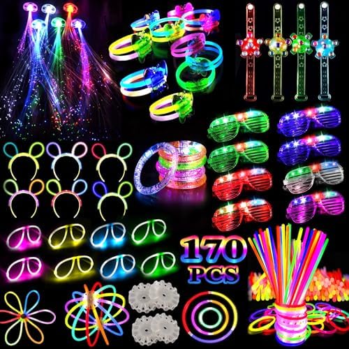 FODYNE 170 PCS Glow in the Dark Party Supplies
