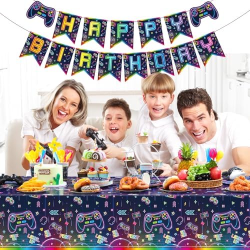 Tiamon 172 PCS Video Game Party Decor Set