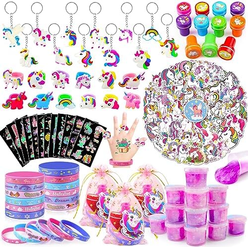 134Pcs Unicorn Party Favors Set for Girls