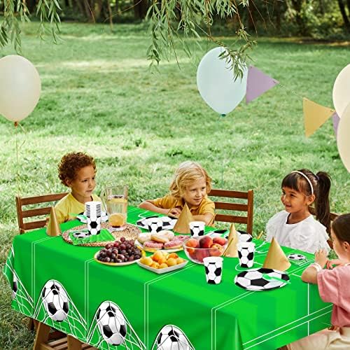 Durony 121-Piece Soccer Party Tableware Set