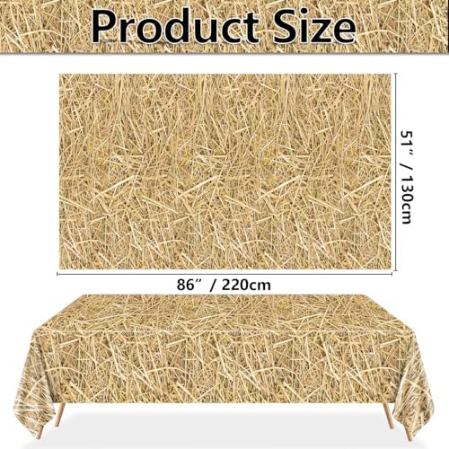 12 Pcs Straw Tablecloth Farm Party Decorations