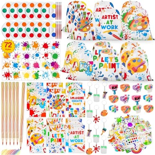 144 Pcs Art Paint Party Favors Supplies for Kids