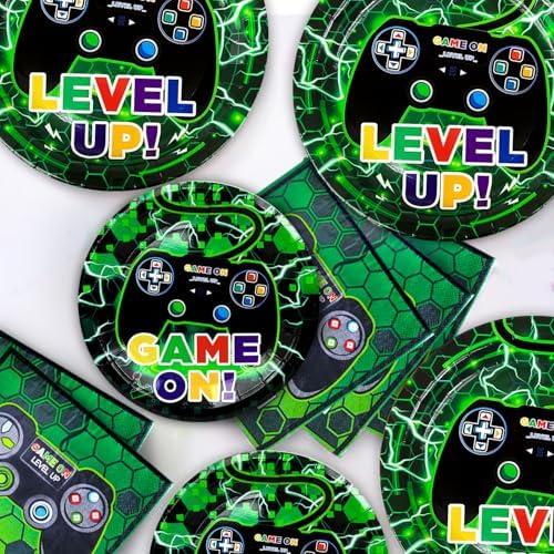 16 Guests Video Game Party Tableware Set