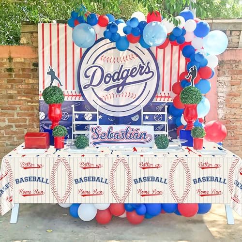 2 Pack Baseball Tablecloths 51x87 Inch Decor