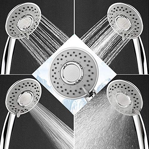 Handheld Shower Head High Pressure 4 Spray Settings Massage Spa Detachable