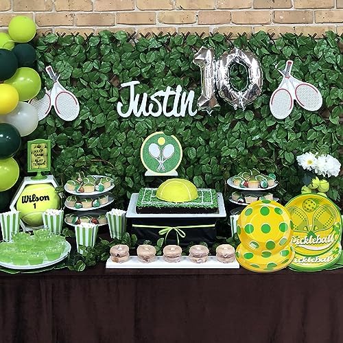 Grencian 96Pcs Pickle Ball Party Tableware Set