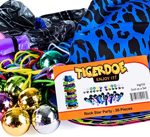 Tigerdoe Rock n Roll Party Favors 36 Pc Set