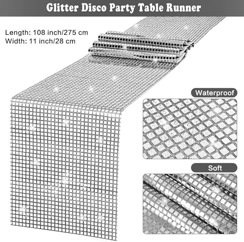 Durony 176-Piece 70s 80s Disco Tableware Set