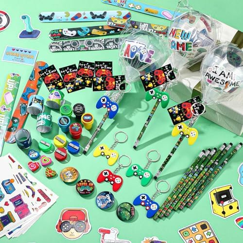 HyDren 212 Pcs Game Themed Party Favor Set