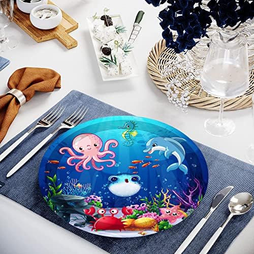 40Pcs Under the Sea Birthday Party Plates with Marine Animals