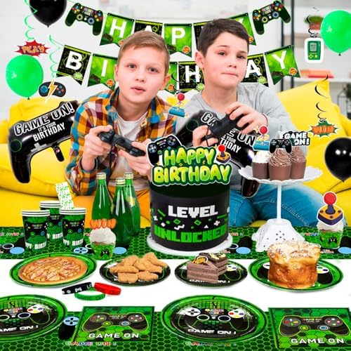 Gaming Birthday Party Supplies Set for 16 Guests